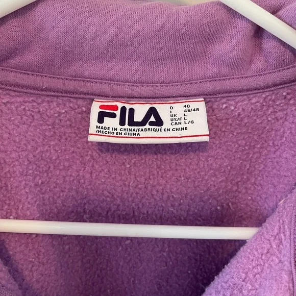 Fila Women's Lavender, White, and Heather Gray Sweater - Picture 3 of 4
